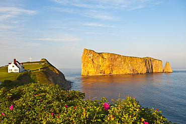 Perce and Rocher Perce (Perce Rock), Quebec, Canada, North America