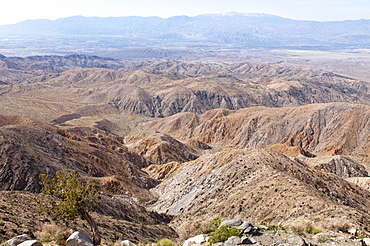 View of the Coachella Valley from Keys View, Joshua Tree National Park, California, United States of America, North America