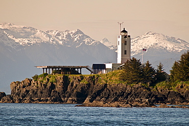 Five Finger Lighthouse in the Five Finger Islands area of Frederick Sound, Southeast Alaska, United States of America, North America