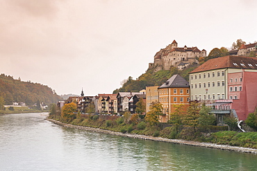 The Salzach River in Burghausen, Bavaria, Germany, Europe