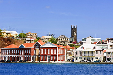 Waterfront of St. George's, Grenada, Windward Islands, West Indies, Caribbean, Central America