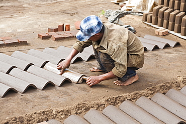 Clay brick and tile factory outside Antigua, Guatemala, Central America