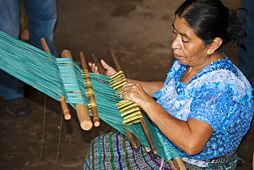 Mayan woman's weaver cooperative in Santiago Atitlan, Guatemala, Central America