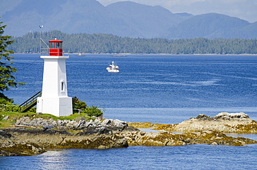 Dryad Point Lightstation, Bella Bella, Inside Passage, British Columbia, Canada, North America 