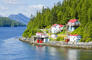 Boat Bluff Lightstation, Inside Passage, British Columbia, Canada, North America 