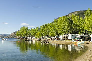 Wright's Beach Camp on Skaha Lake, Penticton, British Columbia, Canada, North America