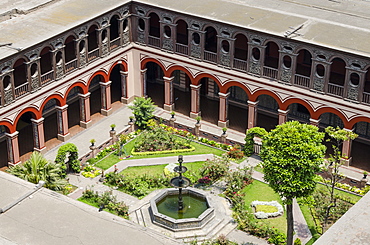 Courtyard of the Convent of Santo Domingo from the steeple of the Church Santo DomingoLima, Peru, South America