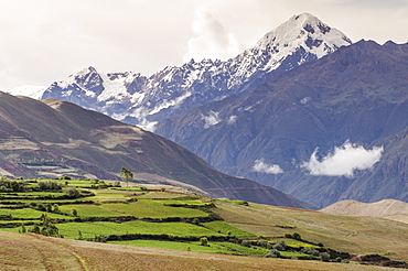 Landscape above the Sacred Valley near Maras, Peru, South America