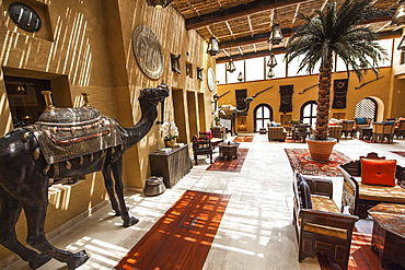 Lobby of the Bab Al Shams Desert Resort and Spa. Dubai, United Arab Emirates, Middle East