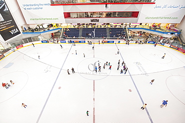 Ice rink in Mall of the Emirates, Dubai, United Arab Emirates, Middle East