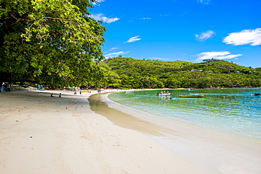 Port Launay beach, Port Launay Marine Park, Mahe, Republic of Seychelles, Indian Ocean, Africa