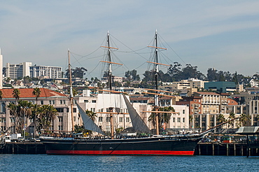 Star of India clipper ship (bark), Seaport Village, San Diego, California, United States of America, North America