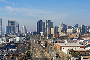 The San Diego skyline and harbor, San Diego, California, United States of America, North America