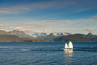 Scenery, Homer, Harding Icefield, Kachemak Bay, Kenai Fjords National Park, Alaska, United States of America, North America