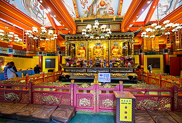 Grand Hall of Ten Thousand Buddhas at the The Big Buddha and Po Lin Monastery, Lantau Island, Hong Kong, China, Asia