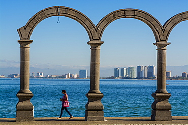 The Malecon arches, Puerto Vallarta, Jalisco, Mexico, North America