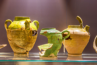 Artifacts at the El Born Cultural and Memorial Centre archaeological site and museum, Barcelona, Catalonia, Spain, Europe