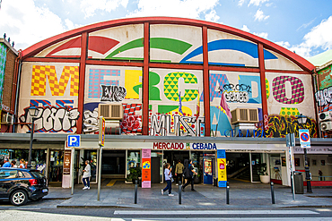 Mercado de la Cebada in the La Latina district, Madrid, Spain, Europe