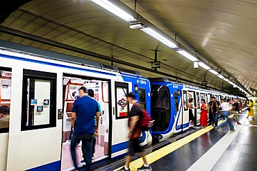 Underground Metro subway, Madrid, Spain, Europe