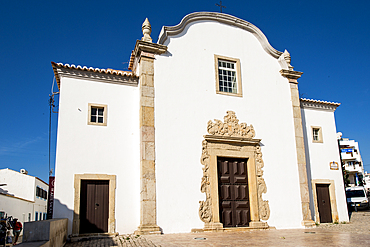 Saint sebastian church and museum of sacred art (Igreja de Sao Sebastiao e museu de arte sacra), old town, Albufeira, Faro district, Algarve, Portugal, Europe.