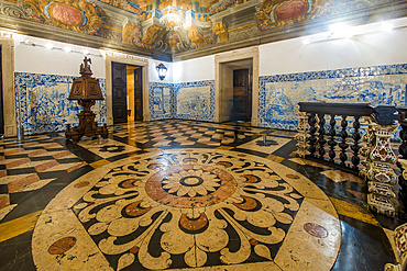 Entrance Hall of Monastery of St. Vincent Outside the Walls or Church and Monastery of Sao Vicente de Fora, Lisbon, Portugal.