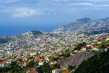 Hillside cityscape of Funchal, Madeira, Portgual.