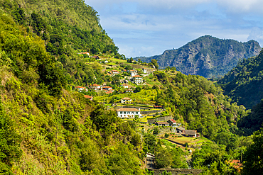 Small mountainside village near Santana, Maderia, Portugal
