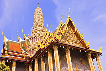 Temple of the Emerald Buddha (Wat Phra Kaew), Grand Palace, Bangkok, Thailand, Southeast Asia, Asia