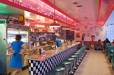 The 66 Diner along historic Route 66, Albuquerque, New Mexico, United States of America, North America