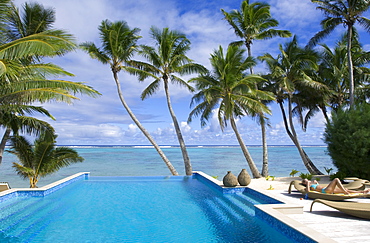 Palm fringed beaches, Cook Islands, South Pacific, Pacific