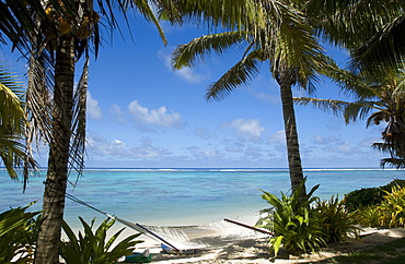 Palm fringed beaches, Cook Islands, South Pacific, Pacific