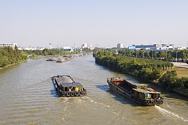 Barges on the Grand Canal, Suzhou, Jiangsu, China