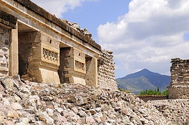 Mexico, Oaxaca, Mitla , Archaeological site Templo de las Columnas.