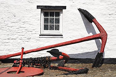 Ireland, County Cork, Kinsale, Anchor displayed at the regional museum.