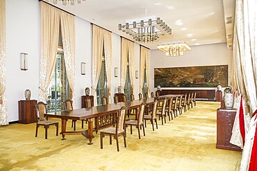 Vietnam, Ho Chi Minh City, Banqueting room in Reunification Hall.