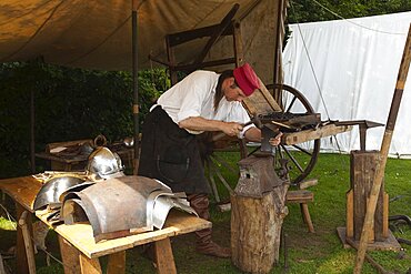 England, West Sussex, Arundel, Jousting festival in the grounds of Arundel Castle.