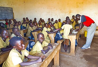 Burundi, Cibitoke Province, Buganda, Ruhagurika Primary Students in their Catch-Up Class. Catch up classes were established by Concern Worldwide across a number of schools in Cibitoke to provide a second chance for children who had previously dropped out of school.