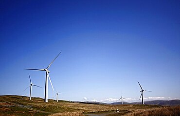 Environment, Power, Wind, Wind Farm on Moorland Cumbria England UK.