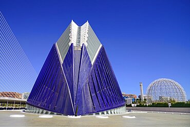 Spain, Valencia Province, Valencia, La Ciudad de las Artes y las Ciencias, City of Arts and Sciences, The Agora is a multifunctional area that can host congresses, conventions, exhibitions and even tennis competitions.