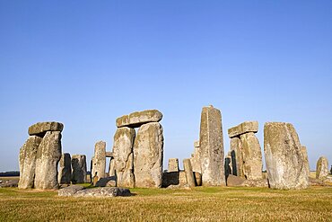 England, Wiltshire, Stonehenge, Prehistoric ring of standing stones.