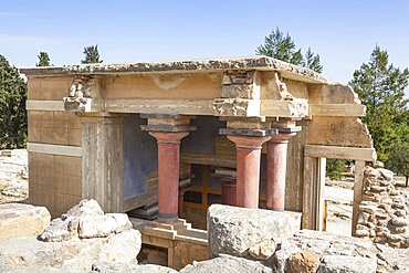 Greece, Crete, Knossos, The North Lustral Basin building, Knossos Palace.