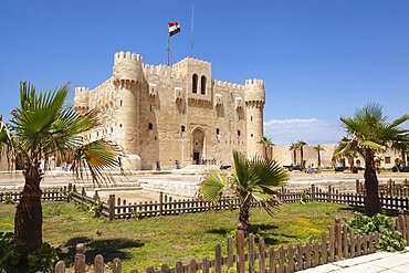 Egypt, Alexandria, Citadel of Qaitbay, also known as Fort of Qaitbay.