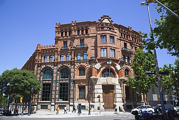 Spain, Catalonia, Barcelona, Old building restored in the Exiample district.