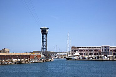 Spain, Catalonia, Barcelona, View across Port de la Pau in the harbour.