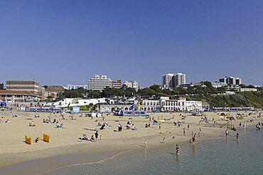 England, Dorset, Bournemouth Beach viewed from the Pier.