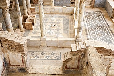 Turkey, Anatolia, Ephesus, A large room within one of the terrace houses.