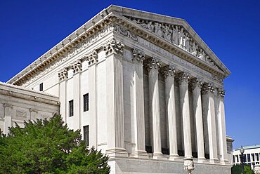 USA, Washington DC, Capitol Hill, United States Supreme Court Building.