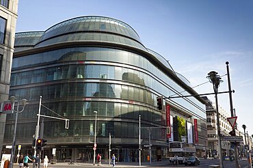 Germany, Berlin, Mitte, Exterior of Galeries Lafayette on Friedrichstrasse.