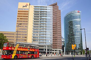 Germany, Berlin, Mitte, Potsdamer Platz, Modern office buildings.