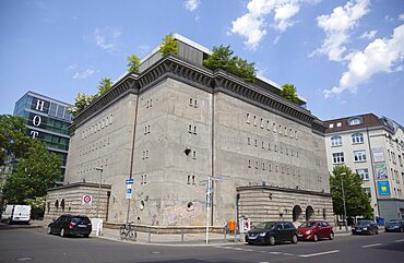 Germany, Berlin, Mitte, The Bunker based on plans of the architect Karl Bonatz, it was constructed in 1943 by Nazi Germany to shelter up to 3,000 Reichsbahn train passengers, Christian Boros purchased the bunker for his private collection of contemporary art.